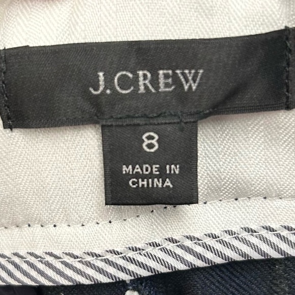 J Crew Sailor Crop Pants Womens size 8 / Navy Blue White Strips / Pocket - Picture 4 of 7